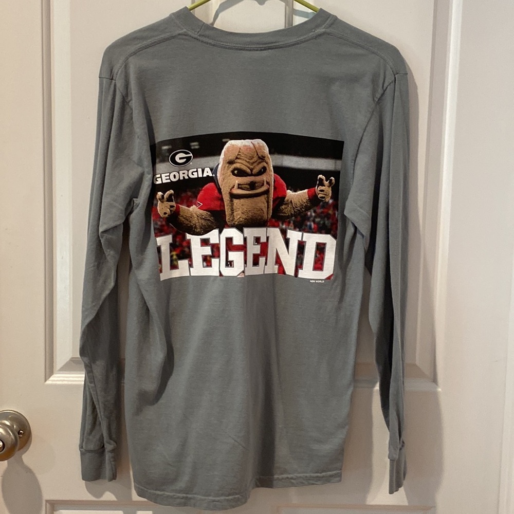 UGA Mascot Legend Comfort Colors Long Sleeve T-Shirt NWT Georgia Bulldogs Size S